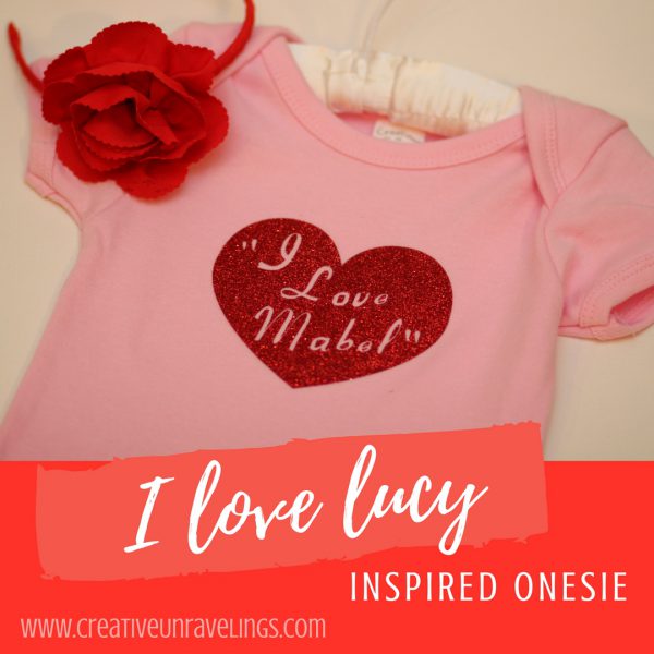 I Love lucy inspired onesie(1)