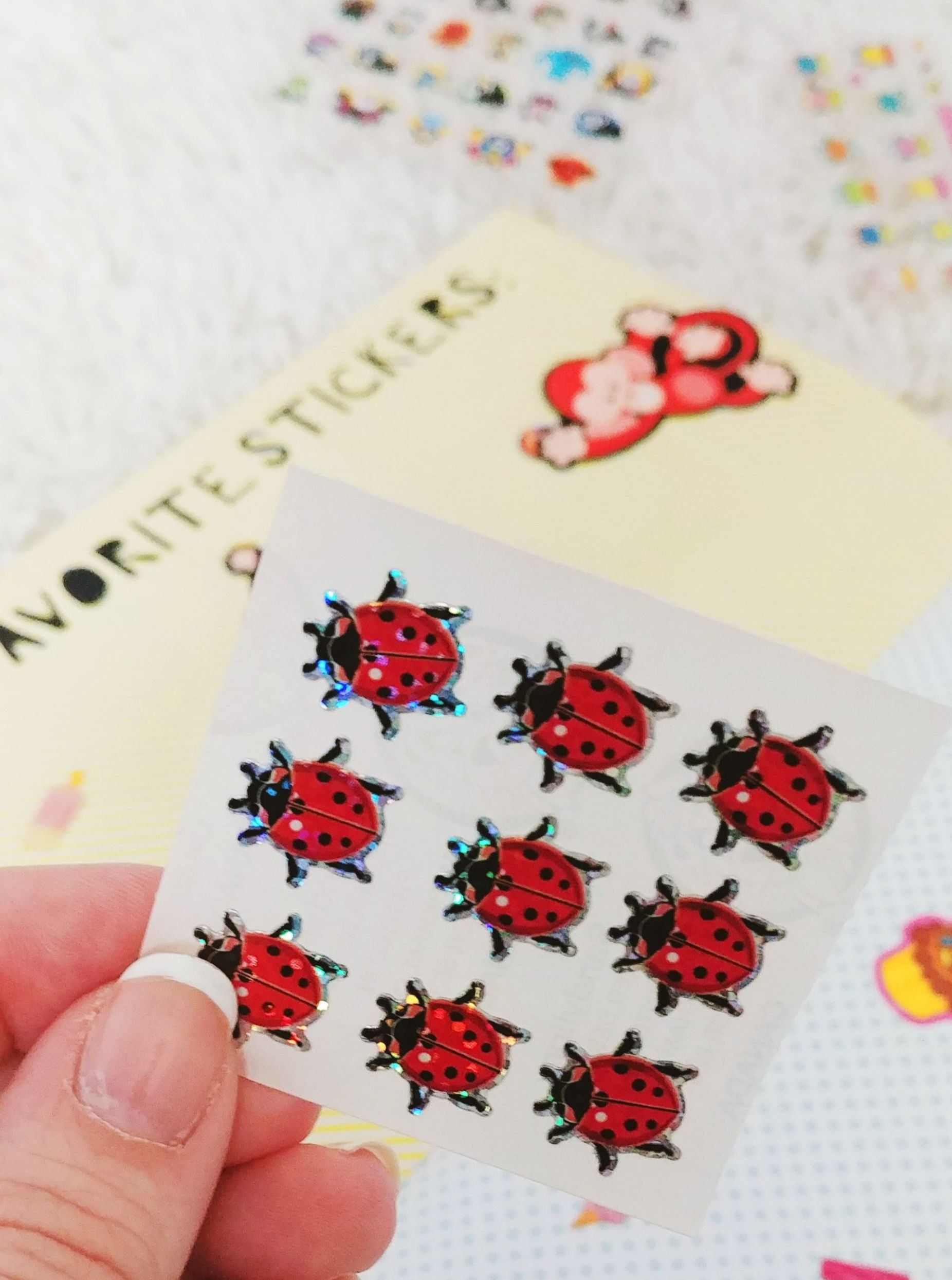 Pipsticks Puffy Ladybug Stickers