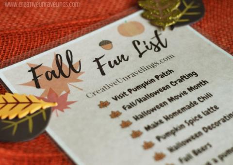 Fall fun list