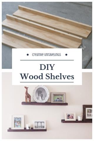 Wood shelves