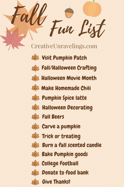 Fall Fun List